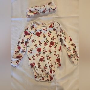 Old Navy onsie and bow